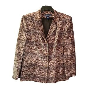 PRESTON & YORK Silk BLAZER SZ 16 Lined With lapel pockets